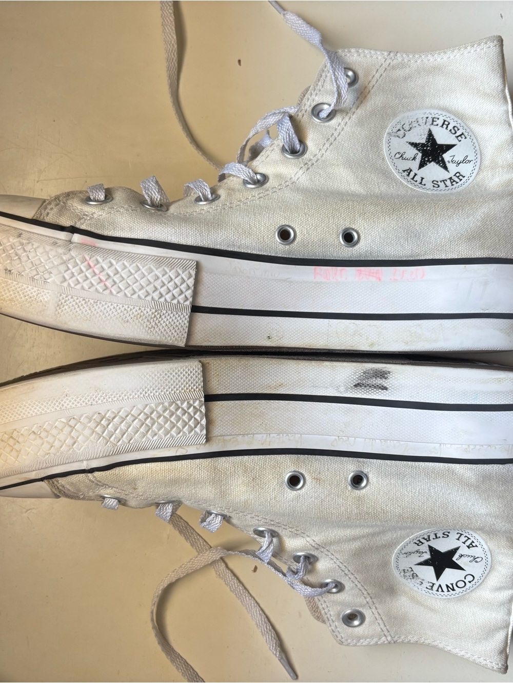 Converse White High Top Canvas Sneakers